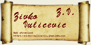 Živko Vulićević vizit kartica